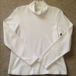 St. John's Bay White Vintage Turtleneck